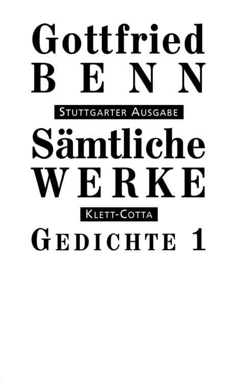 Produktbild: S&auml;mtliche Werke - Stuttgarter Ausgabe. Bd. 1 - Gedichte 1 (S&auml;mtliche Werke - Stuttgarter Ausgabe, Bd. 1)