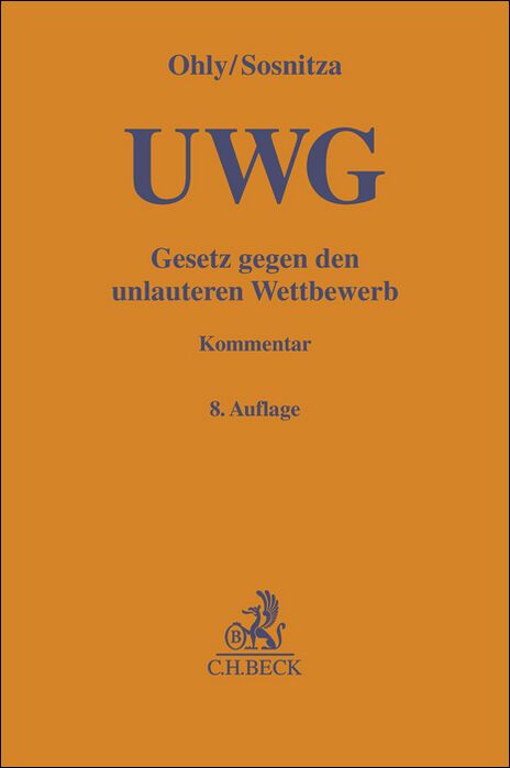 Produktbild: Gesetz gegen den unlauteren Wettbewerb. UWG