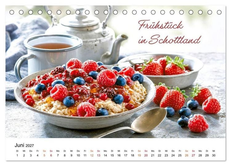 Produktbild: Fr&uuml;hst&uuml;cksreise durch Europa (Tischkalender 2027 DIN A5 quer), CALVENDO Monatskalender