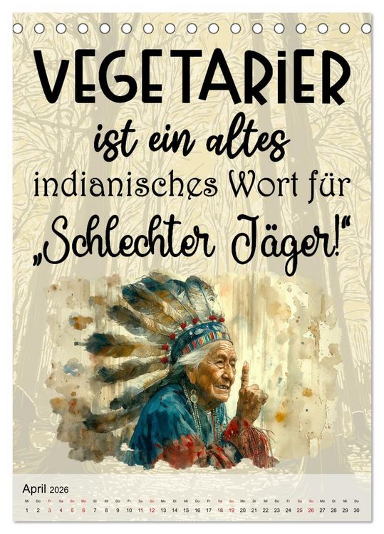 Produktbild: J&auml;gerspr&uuml;che (Tischkalender 2026 DIN A5 hoch), CALVENDO Monatskalender