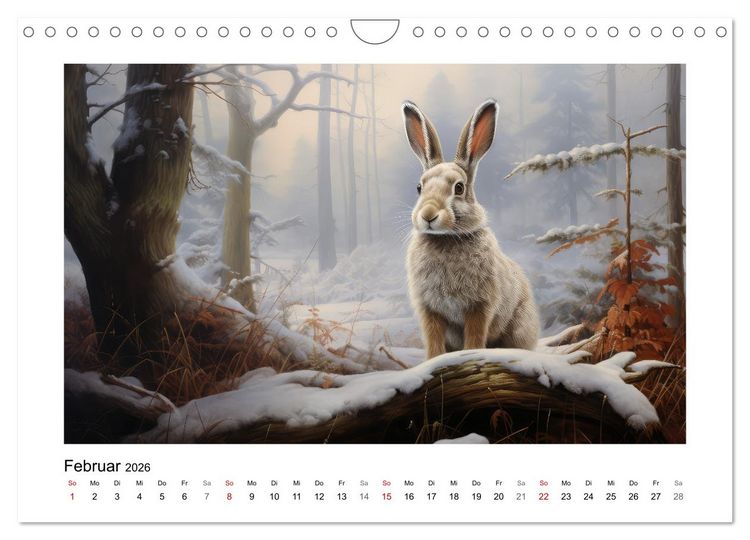 Produktbild: Hasenliebe (Wandkalender 2026 DIN A4 quer), CALVENDO Monatskalender