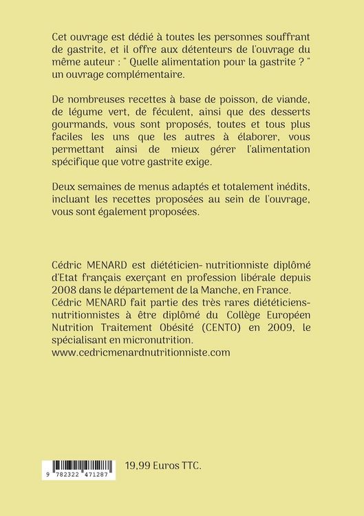 Produktbild: Mes recettes faciles pour la gastrite.