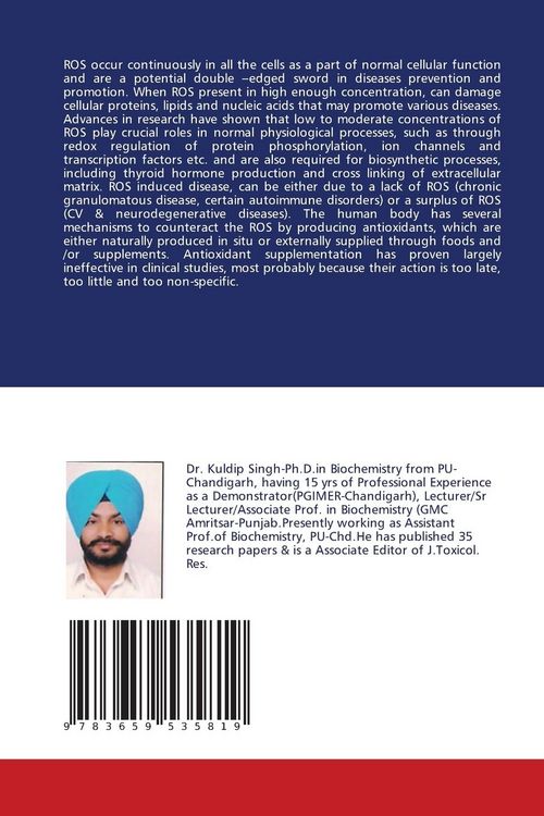 Produktbild: Role of reactive oxygen species in health and diseases