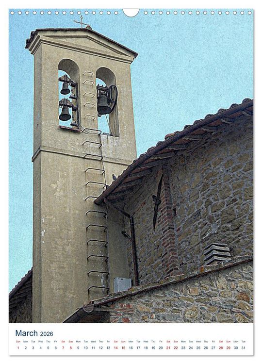 Produktbild: Umbrian Bell Towers (Wall Calendar 2026 DIN A3 portrait), CALVENDO 12 Month Wall Calendar