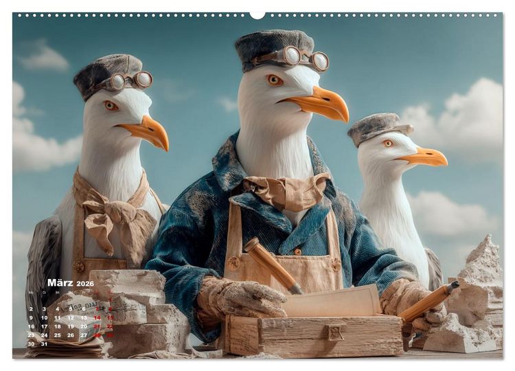 Produktbild: M&ouml;wen on Tour (Wandkalender 2026 DIN A2 quer), CALVENDO Monatskalender