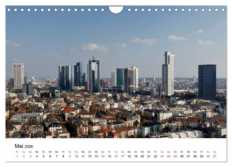 Produktbild: Frankfurt Skyline von Petrus Bodenstaff (Wandkalender 2026 DIN A4 quer), CALVENDO Monatskalender