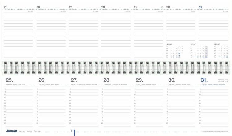 Produktbild: Wochenquerplaner, blau 2027