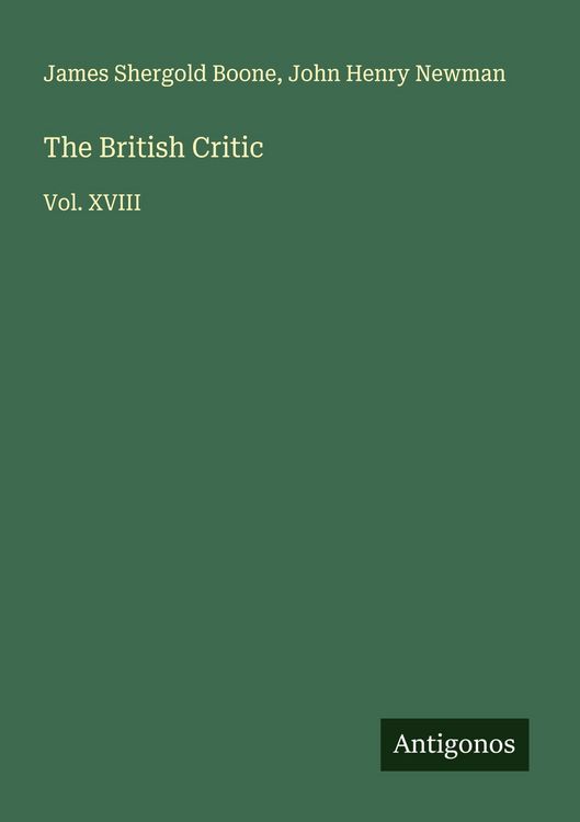 Produktbild: The British Critic