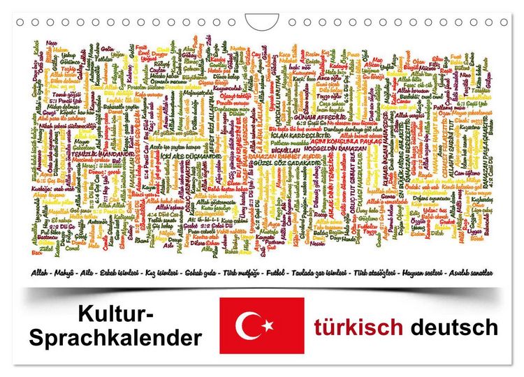 Produktbild: Kultur-Sprachkalender T&uuml;rkisch-Deutsch (Wandkalender 2026 DIN A4 quer), CALVENDO Monatskalender