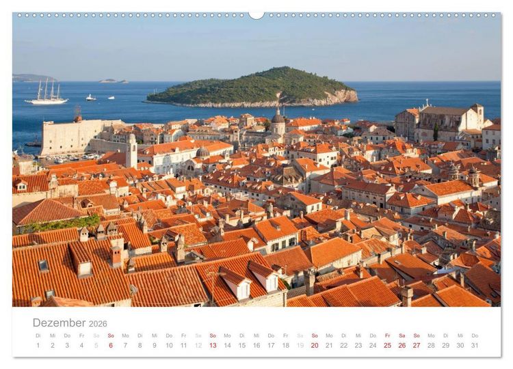 Produktbild: Kroatische Adriak&uuml;ste (hochwertiger Premium Wandkalender 2026 DIN A2 quer), Kunstdruck in Hochglanz