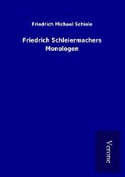Produktbild: Friedrich Schleiermachers Monologen