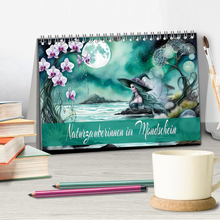 Produktbild: Naturzauberinnen im Mondschein (Tischkalender 2026 DIN A5 quer), CALVENDO Monatskalender