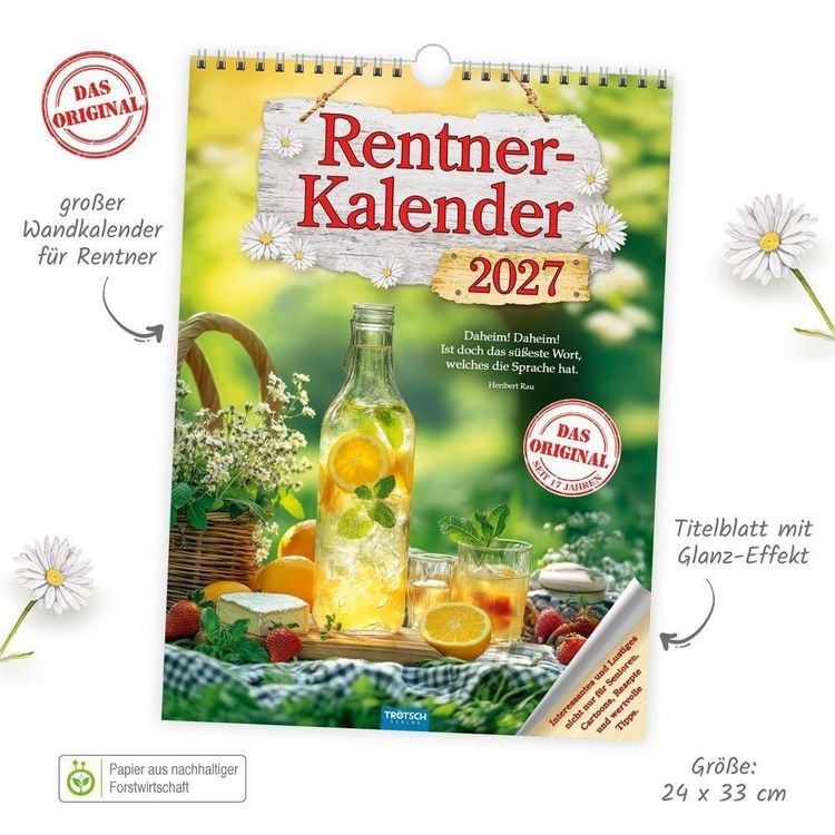 Produktbild: TR&Ouml;TSCH - Classickalender Rentnerkalender 2027