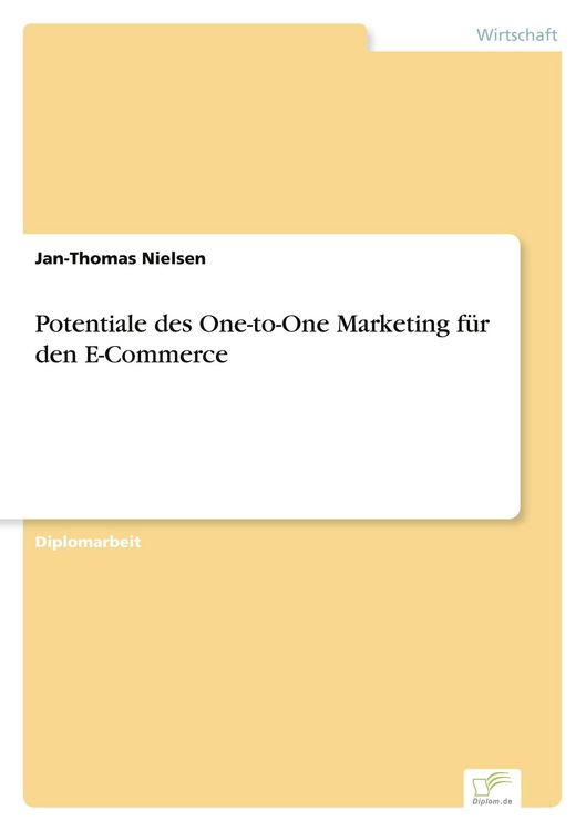 Produktbild: Potentiale des One-to-One Marketing f&uuml;r den E-Commerce