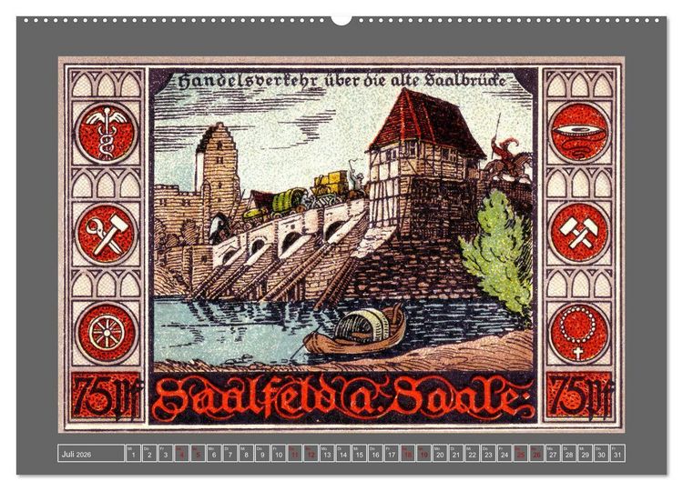 Produktbild: Gru&szlig; aus Saalfeld an der Saale (Wandkalender 2026 DIN A2 quer), CALVENDO Monatskalender