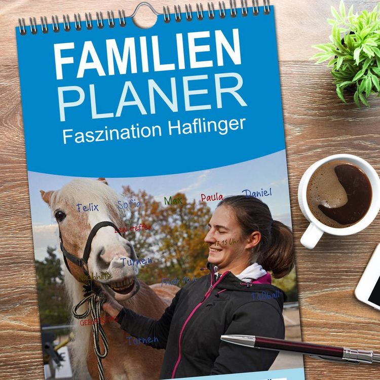 Produktbild: Familienplaner 2026 - Faszination Haflinger mit 5 Spalten (Wandkalender, 21 x 45 cm) CALVENDO