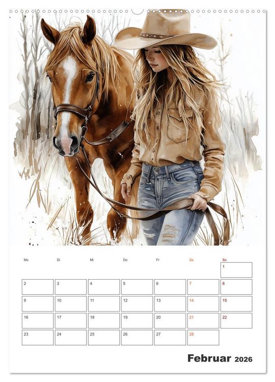 Produktbild: Herzenspferde (Wandkalender 2026 DIN A2 hoch), CALVENDO Monatskalender
