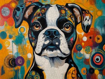 Produktbild: CALVENDO Puzzle Kringel-Boxer | 1000 Teile Lege-Gr&ouml;&szlig;e 64x48cm Foto-Puzzle f&uuml;r gl&uuml;ckliche Stunden
