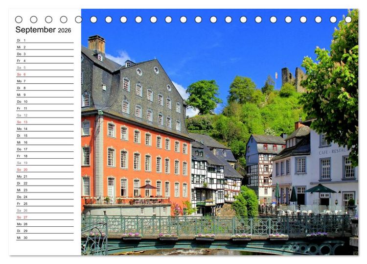 Produktbild: Die sch&ouml;nsten Orte der Eifel (Tischkalender 2026 DIN A5 quer), CALVENDO Monatskalender