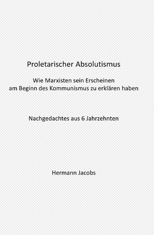 Produktbild: Proletarischer Absolutismus