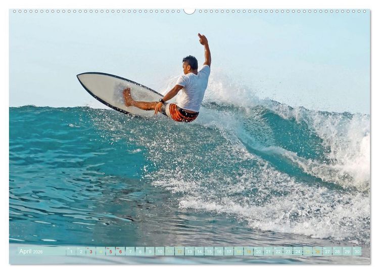 Produktbild: Surfen: Die perfekte Welle finden - Edition Funsport (Wandkalender 2026 DIN A2 quer), CALVENDO Monatskalender