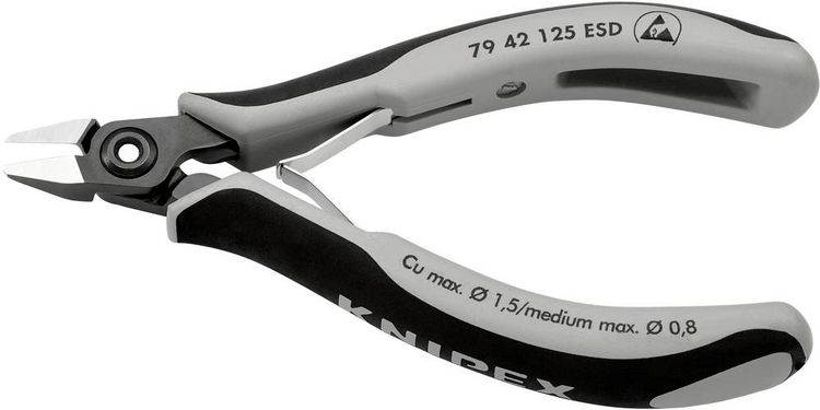 Produktbild: Knipex 79 42 125 ESD ESD Seitenschneider ohne Facette 125mm