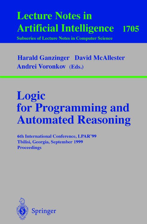 Produktbild: Logic Programming and Automated Reasoning
