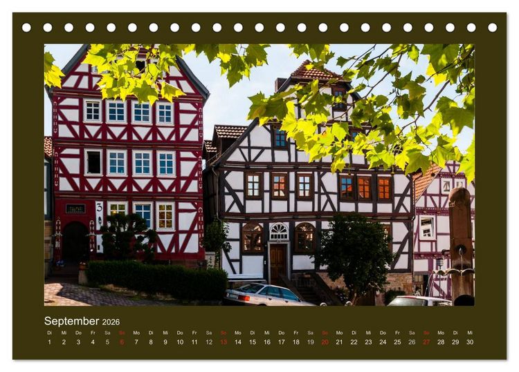 Produktbild: Fachwerk in Nordhessen (Tischkalender 2026 DIN A5 quer), CALVENDO Monatskalender