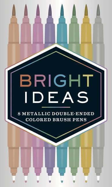 Produktbild: Bright Ideas: 8 Metallic Double-Ended Colored Brush Pens
