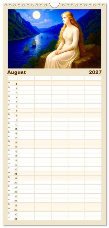 Produktbild: Familienplaner 2027 - Heinrich Heine. Sein Leben, seine literarischen Werke mit 5 Spalten (Wandkalender, 21 x 45 cm) CALVENDO