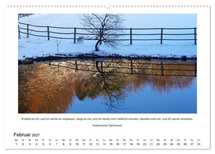 Produktbild: Der Naturkalender mit Zitaten und Spr&uuml;chen (Wandkalender 2027 DIN A2 quer), CALVENDO Monatskalender