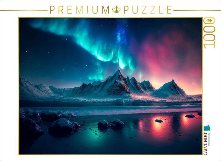 Produktbild: CALVENDO Puzzle Aurora Borealis | 1000 Teile Lege-Gr&ouml;&szlig;e 64x48cm Foto-Puzzle f&uuml;r gl&uuml;ckliche Stunden