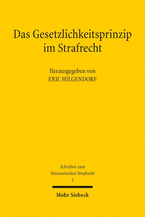 Produktbild: Das Gesetzlichkeitsprinzip im Strafrecht