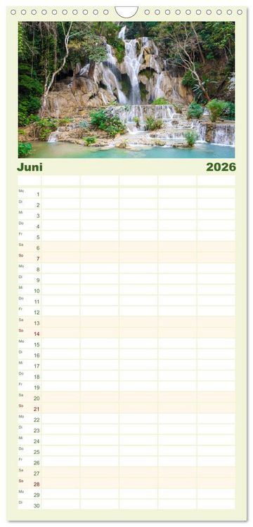Produktbild: Familienplaner 2026 - S&uuml;dostasiens Natursch&auml;tze mit 5 Spalten (Wandkalender, 21 x 45 cm) CALVENDO