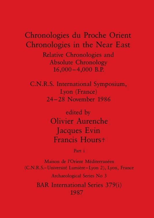 Produktbild: Chronologies du Proche Orient / Chronologies in the Near East, Part i