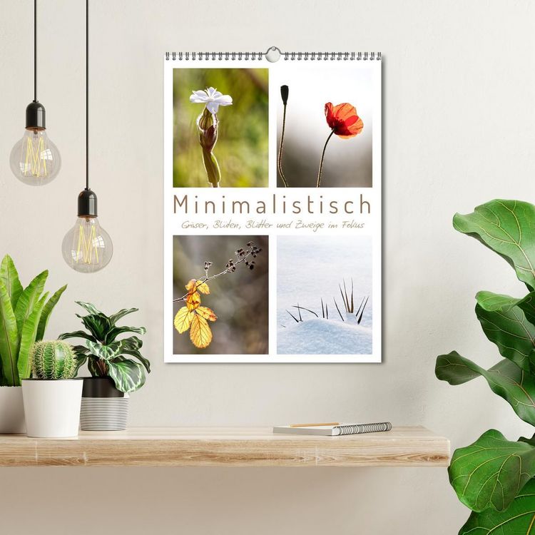 Produktbild: Minimalistisch, Gr&auml;ser, Bl&uuml;ten, Bl&auml;tter und Zweige im Fokus (Wandkalender 2026 DIN A3 hoch), CALVENDO Monatskalender