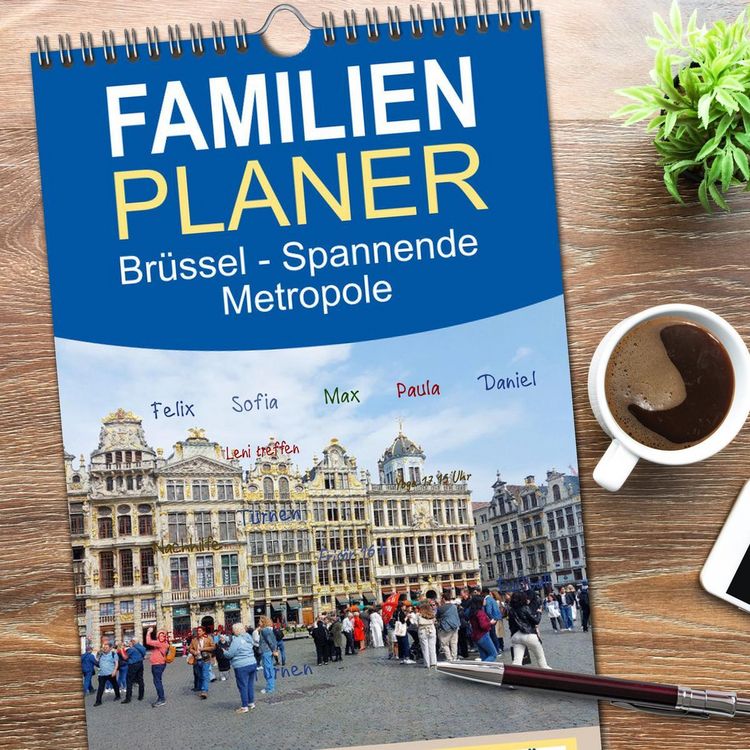 Produktbild: Familienplaner 2026 - Br&uuml;ssel - Spannende Metropole mit 5 Spalten (Wandkalender, 21 x 45 cm) CALVENDO