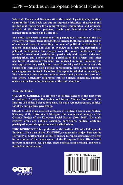 Produktbild: Political Participation in France and Germany