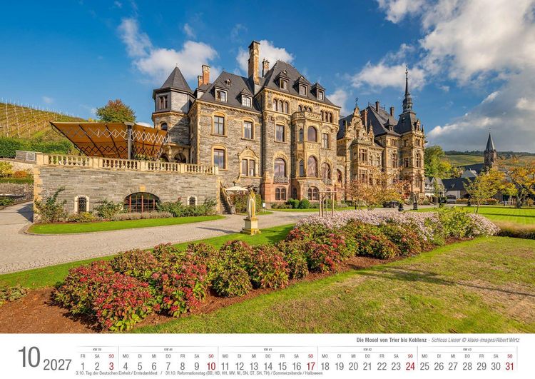 Produktbild: Die Mosel von Trier bis Koblenz 2026 Bildkalender A3 Spiralbindung
