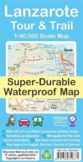 Produktbild: Lanzarote Tour & Trail Map