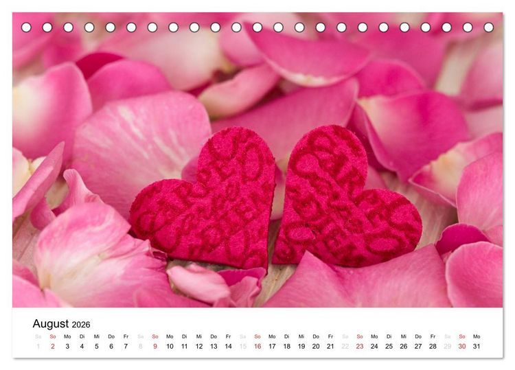 Produktbild: Mein Herz schl&auml;gt pink (Tischkalender 2026 DIN A5 quer), CALVENDO Monatskalender