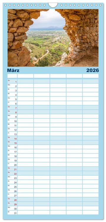 Produktbild: Familienplaner 2026 - Griechenland - Zauberhaftes Kos mit 5 Spalten (Wandkalender, 21 x 45 cm) CALVENDO