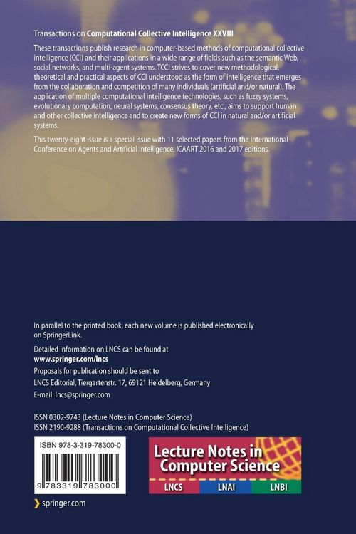 Produktbild: Transactions on Computational Collective Intelligence XXVIII