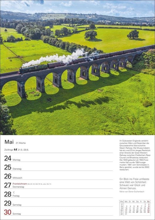 Produktbild: Eisenbahnen Wochenplaner 2027 - 53 faszinierende Fotografien
