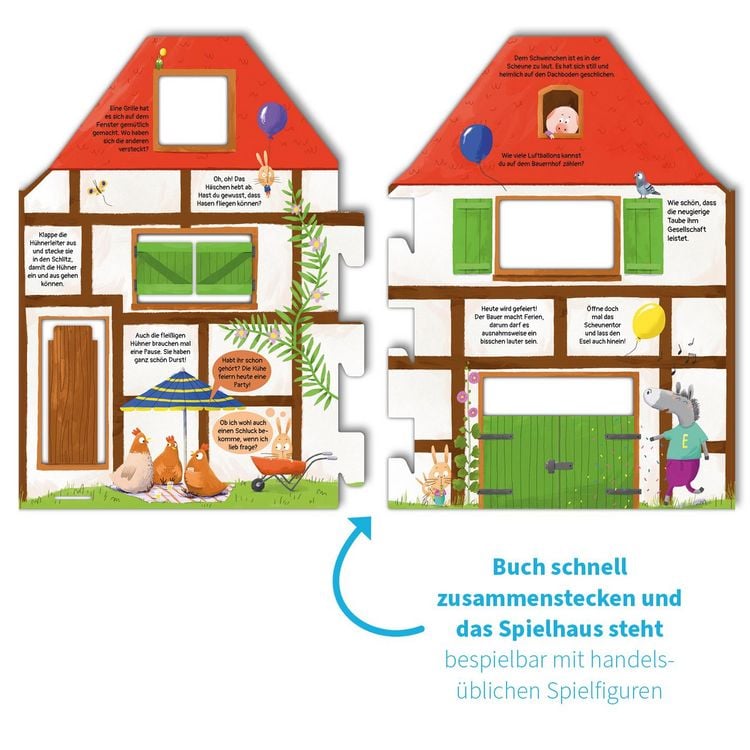 Produktbild: Buch & Spielhaus zum Aufstellen: Mein Bauernhof