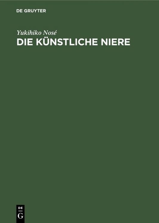 Produktbild: Die k&uuml;nstliche Niere