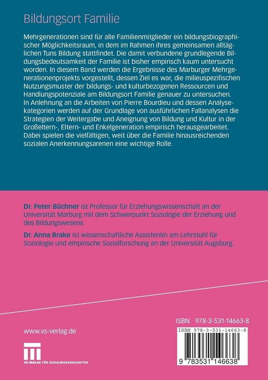 Produktbild: Bildungsort Familie