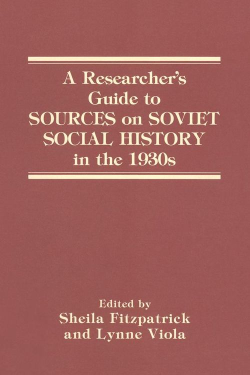 Produktbild: A Researcher's Guide to Sources on Soviet Social History in the 1930s