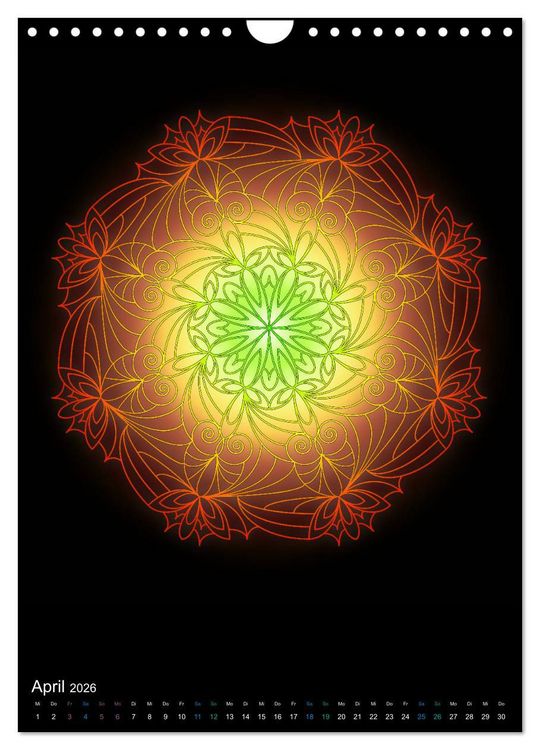 Produktbild: Mandala-Kalender 2026 (Wandkalender 2026 DIN A4 hoch), CALVENDO Monatskalender