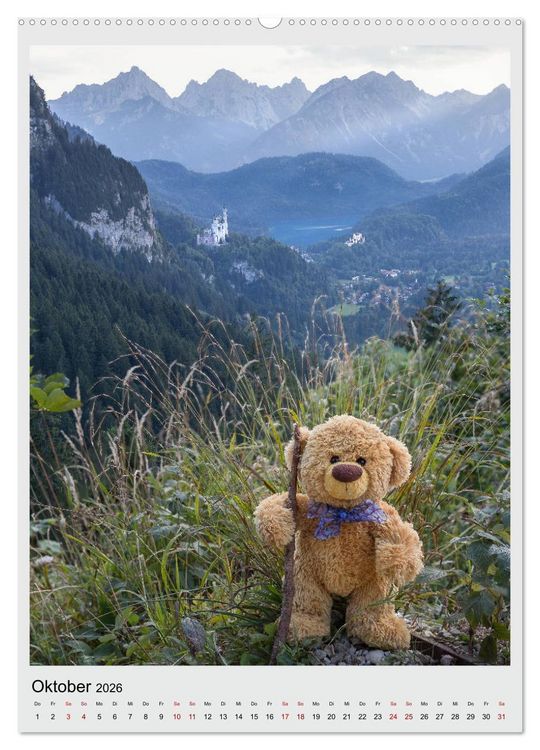 Produktbild: Travelling Teddy in Europa (hochwertiger Premium Wandkalender 2026 DIN A2 hoch), Kunstdruck in Hochglanz